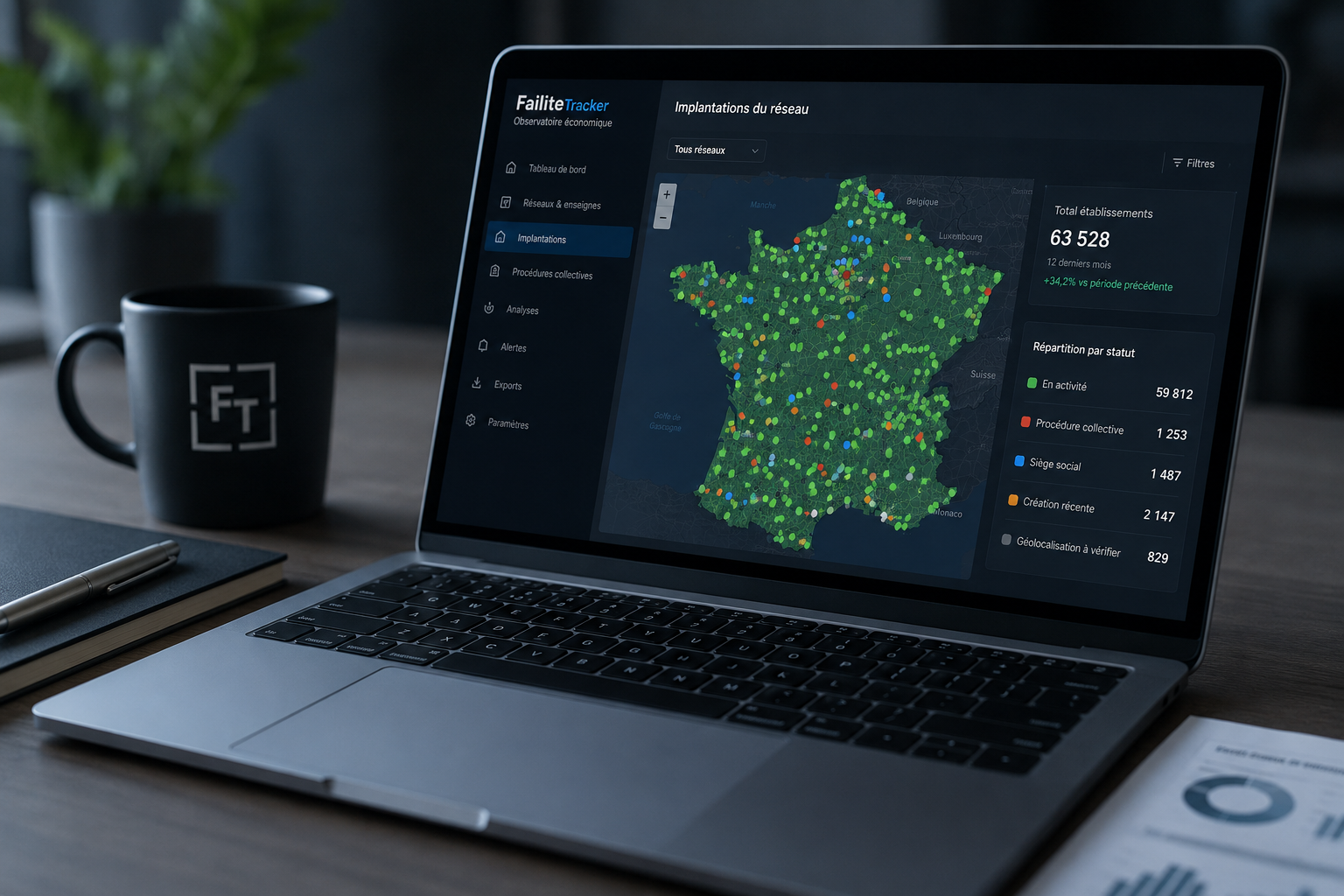 La France vue par ses enseignes : ce que les données d'implantation révèlent de la diagonale du vide
